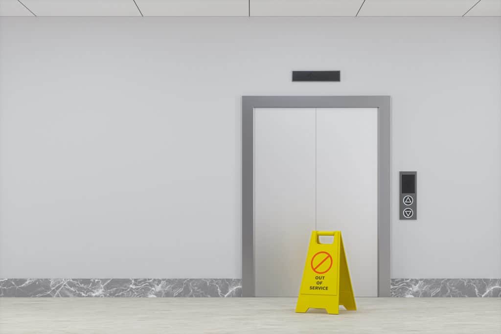 Out of service elevator